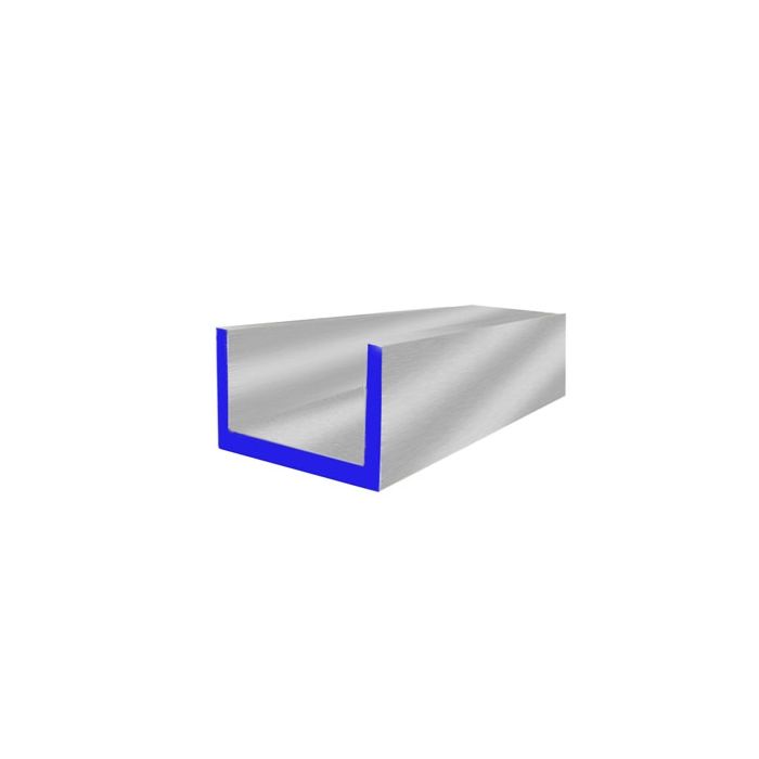 6063 Aluminum Channel - 3/4 Inch X 3/4 Inch X 1/8 Inch