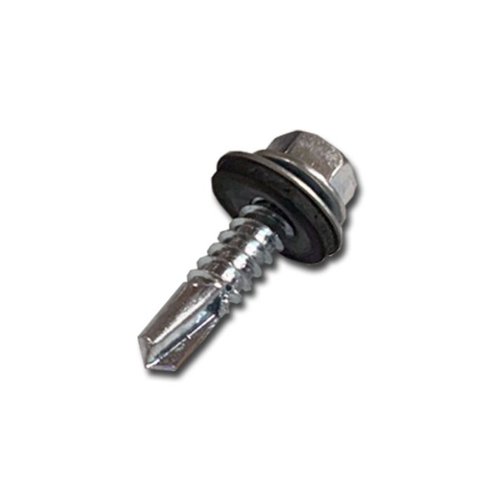 14 X 1-½” HEX WASHER HEAD, SELF-DRILLING, ZINC PLATED WITH NEOPRENE WASHER