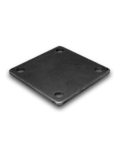 4" X 4" BASE PLATE THICKNESS: 3/16" HOLES: 4 (3/8")